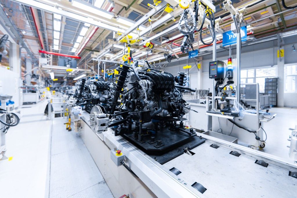  high tech automotive manufacturing assembly line